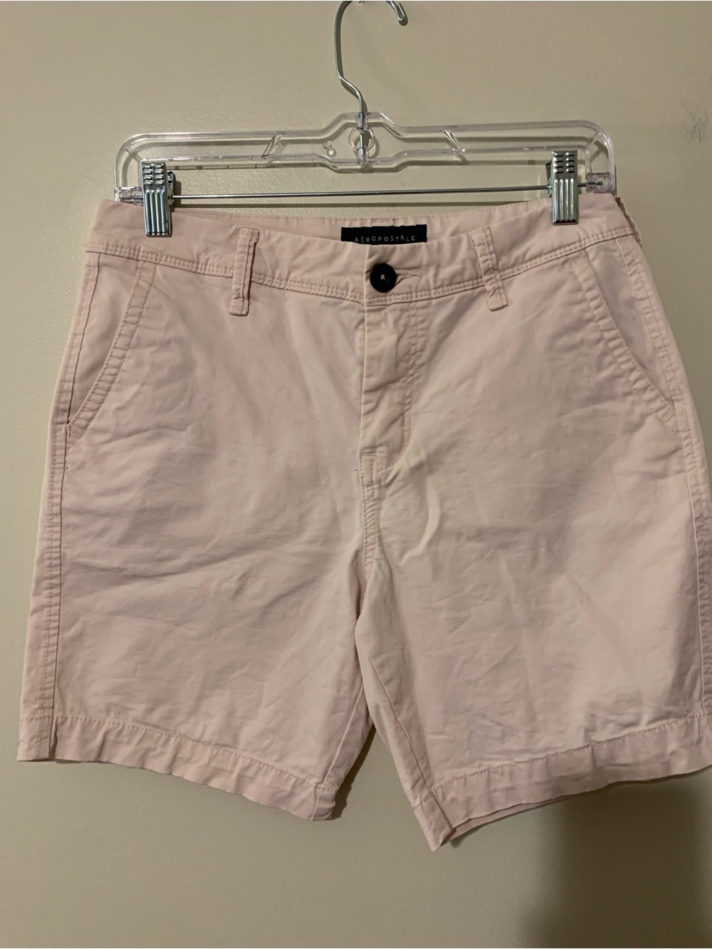 Aeropostale Light Pink Men's Flat Front Shorts